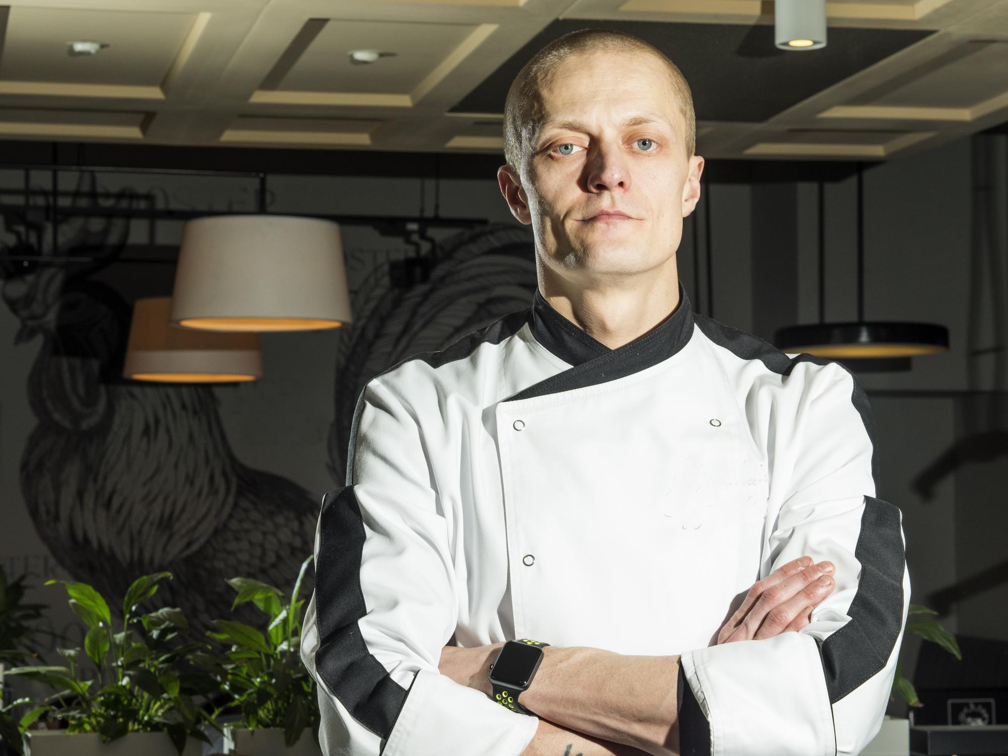 Founder portrait in workshop kitchen
